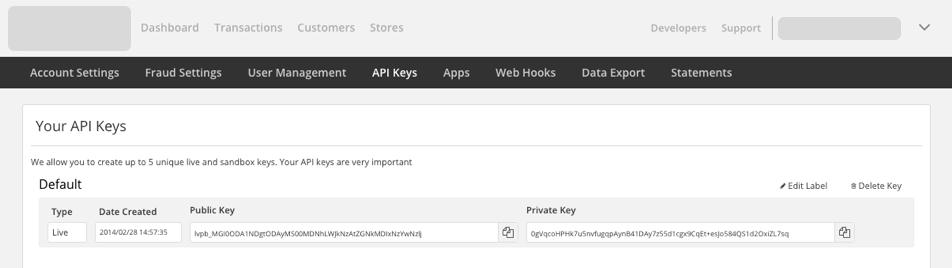 Location of API keys