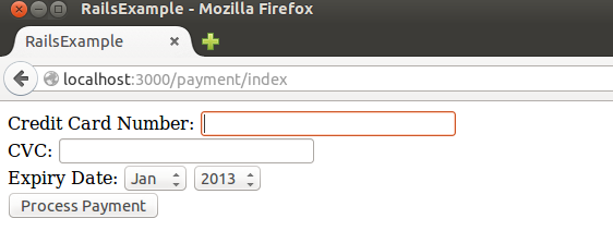 Ruby
on Rails payment form