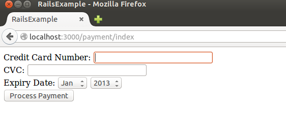 Ruby
    on Rails payment form